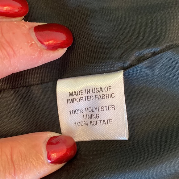 Silky roll collar open front jacket. Size L - Picture 5 of 5